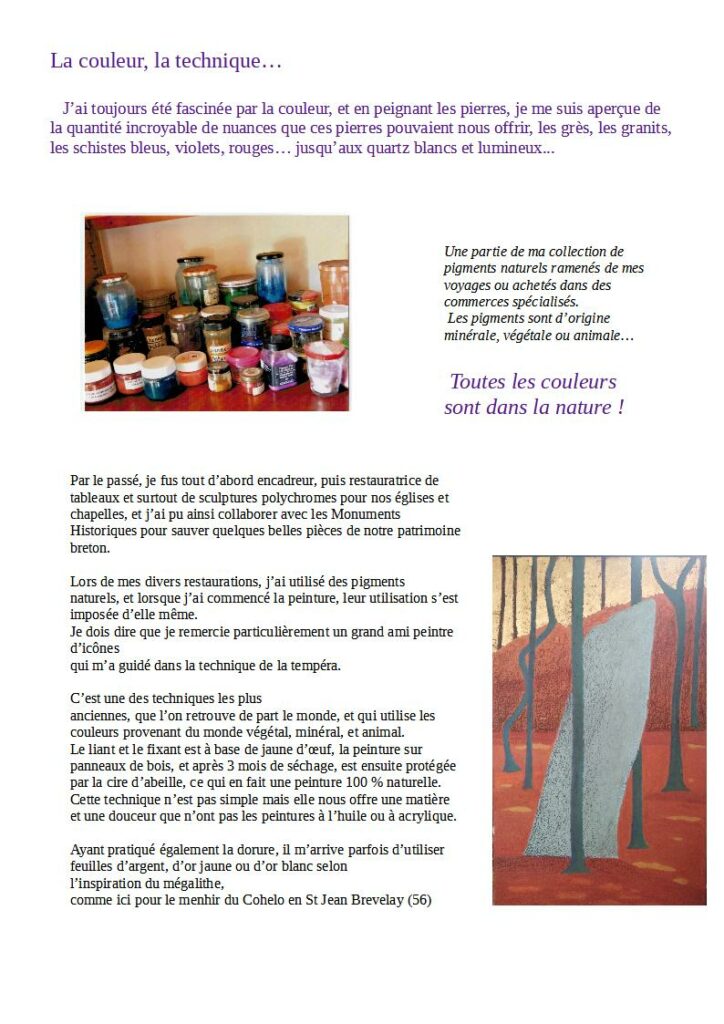 la couleur, la technique